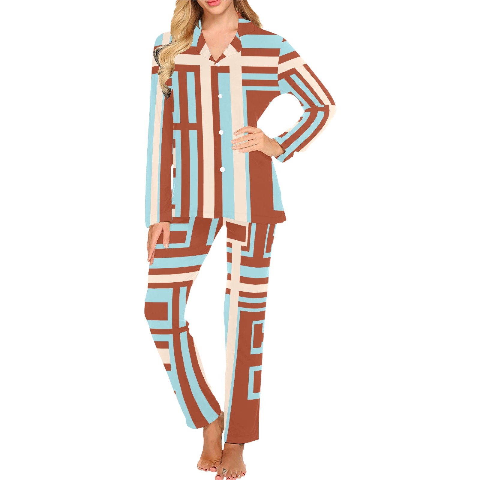 Model 1 Women's Long Pajama Set