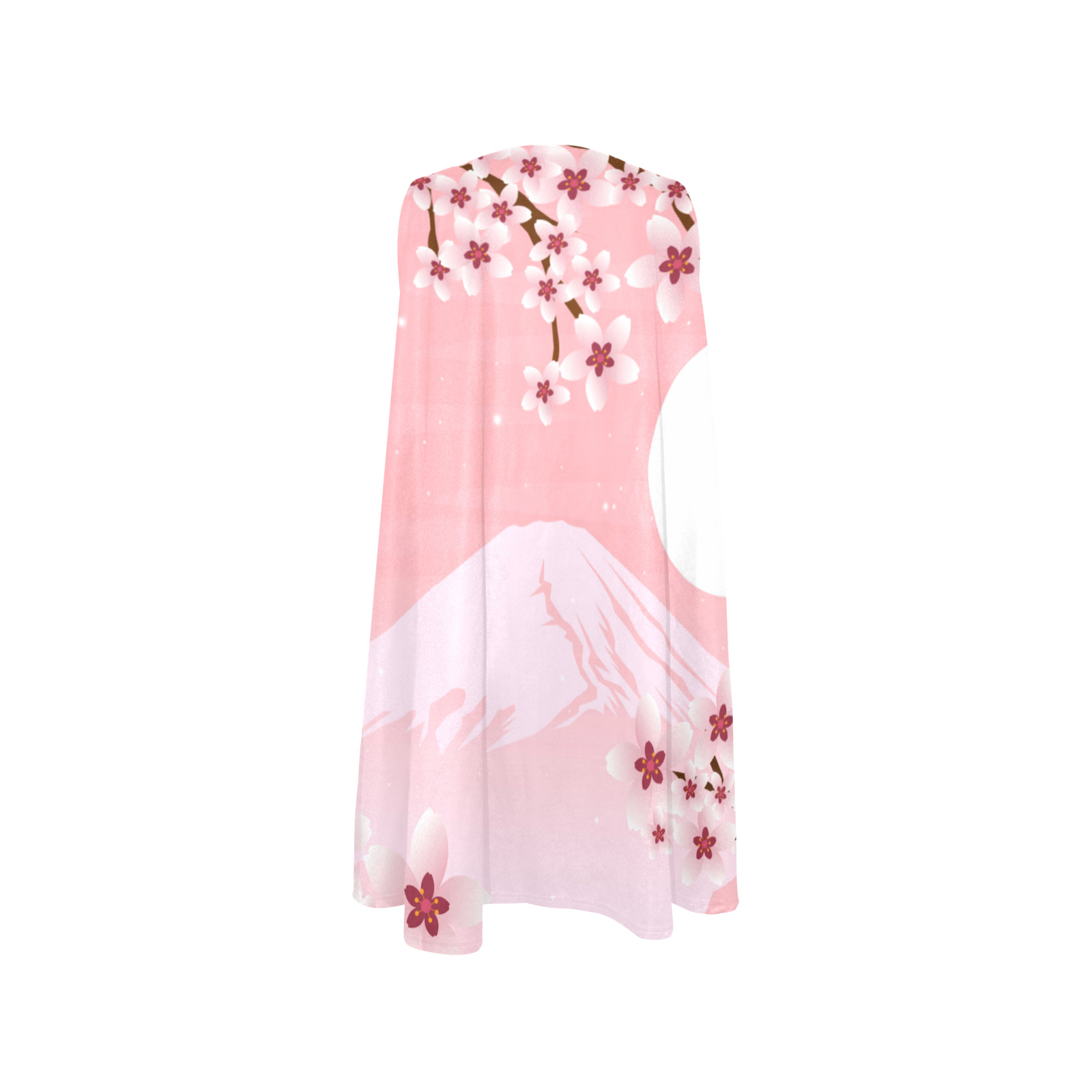 Winter Blossom Sleeveless A-Line Pocket Dress (Model D57)