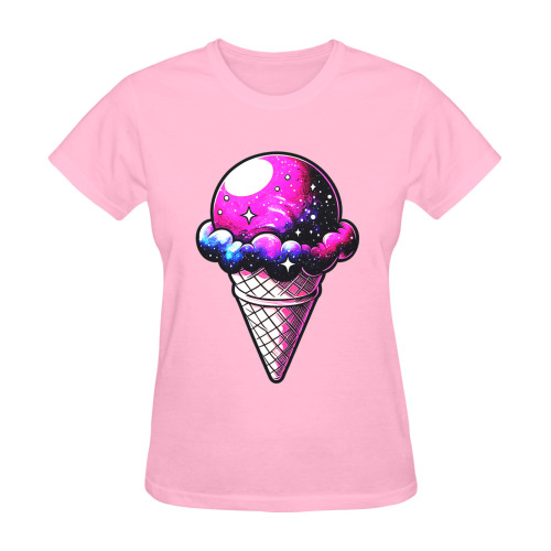 Space Cream Cone Sunny Women's T-shirt (Model T05)
