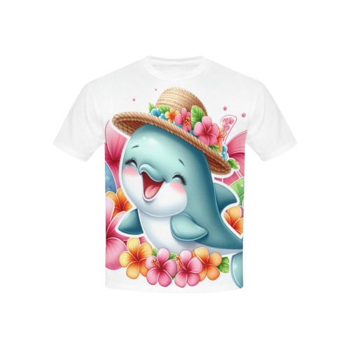 Watercolor Dolphin 2 Kids' All Over Print T-shirt (USA Size) (Model T40)
