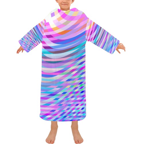 thisisanillusion Blanket Robe with Sleeves for Kids