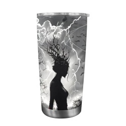 Eerie Silhouette 20oz Mobile Tumbler with Clear Slide Lid