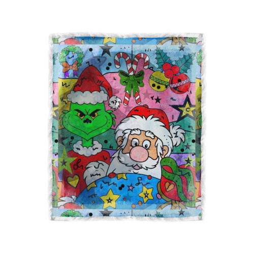 Christmas by Nico Bielow Double Layer Short Plush Blanket 50"x60"