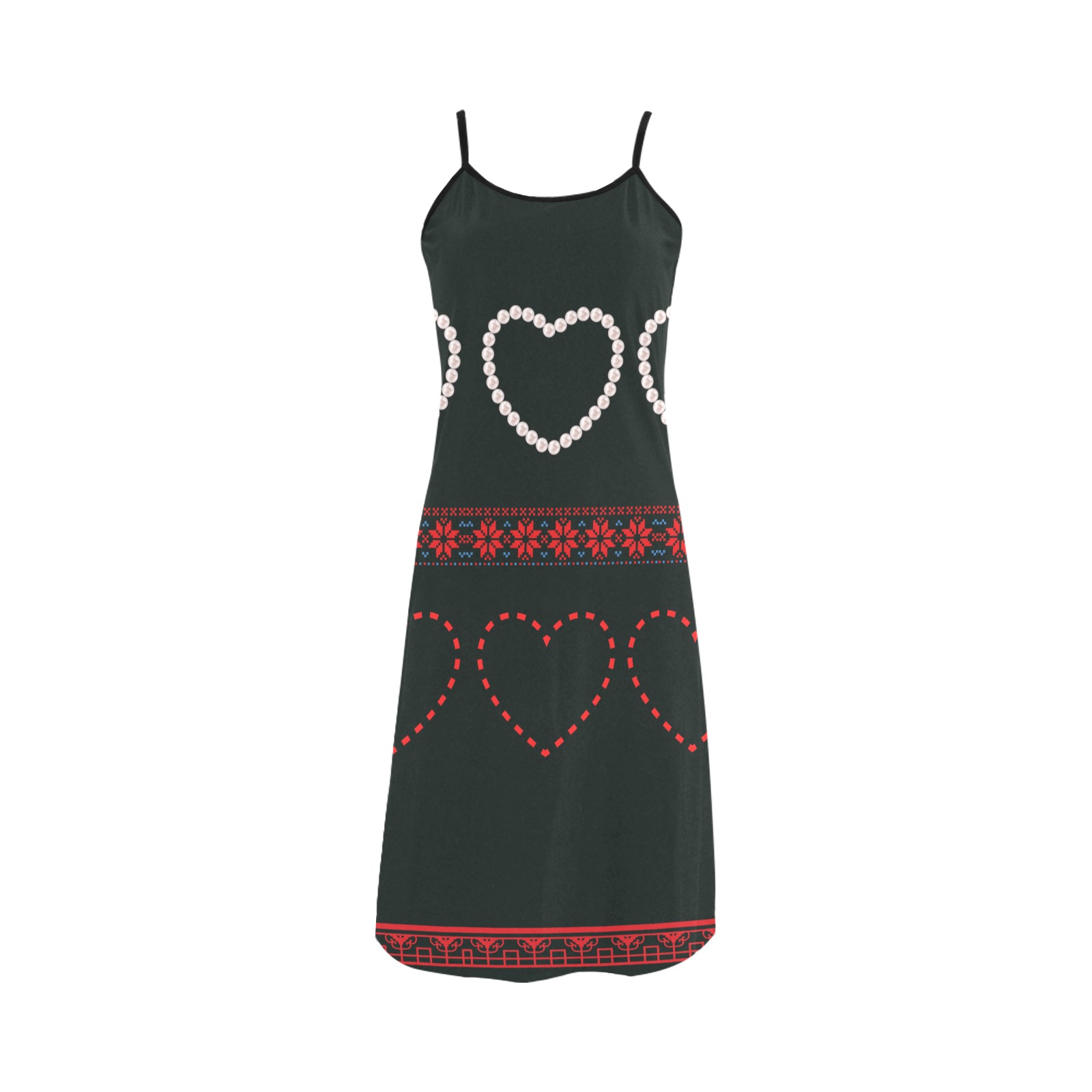 vestido de tirantes corazones Alcestis Slip Dress (Model D05)