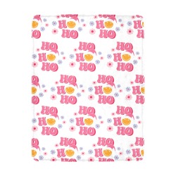 Pink Santa Pastel HoHoHo Blanket Ultra-Soft Micro Fleece Blanket 43''x56''