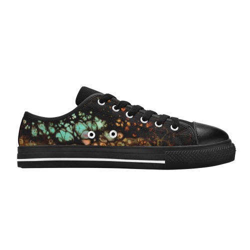 Marbled Women's Classic Canvas Shoes (Model 018)