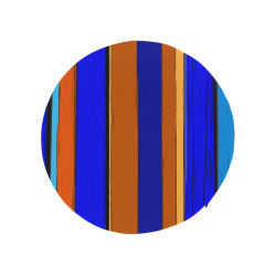 Abstract Blue And Orange 930 Round Seat Cushion