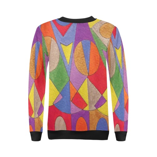 Abstract Acrylic 1 All Over Print Crewneck Sweatshirt for Women (Model H18)