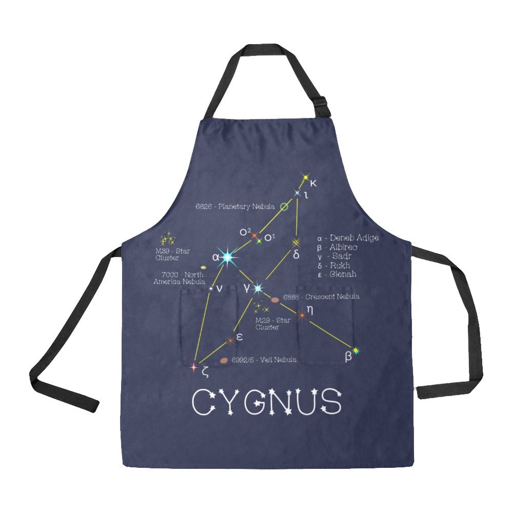 Star constellation Cygnus swan funny astronomy sky All Over Print Apron