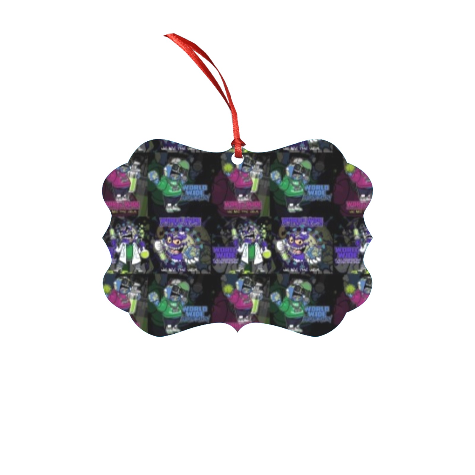 wwcfam Rectangle Lace Shape Ornament