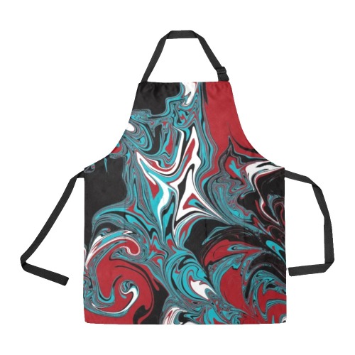 Dark Wave of Colors All Over Print Apron