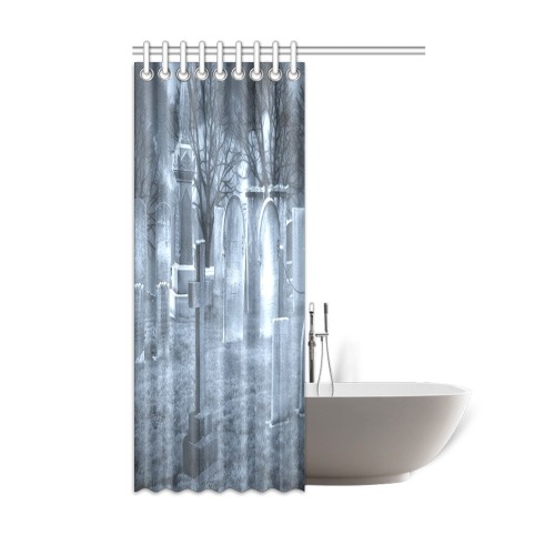 Haunted Cemetery Shower Curtain 48"x72"