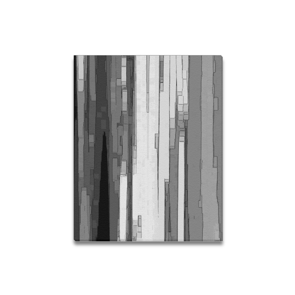 Greyscale Abstract B&W Art Canvas Print 16"x20"