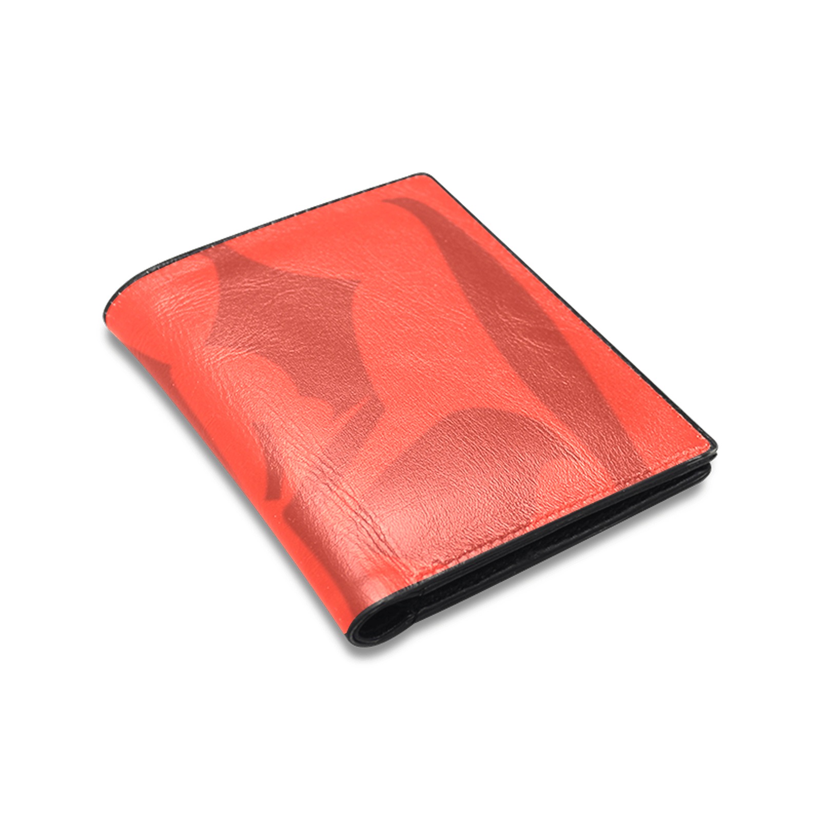 StarWarsUniverse Logo - Red Orange F83420 Fire Brick B32617 Men's Leather Wallet (Model 1612)