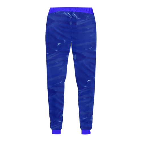 Blue Wet Look by Nico Bielow Men's All Over Print Sweatpants (Model L11)