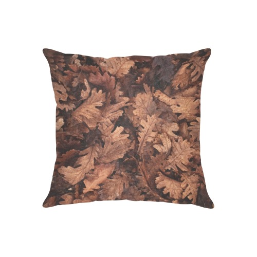 Fall Leaves Linen Zippered Pillowcase 18"x18"(Two Sides)