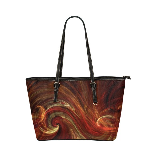 HEATWAVE Leather Tote Bag/Small (Model 1651)