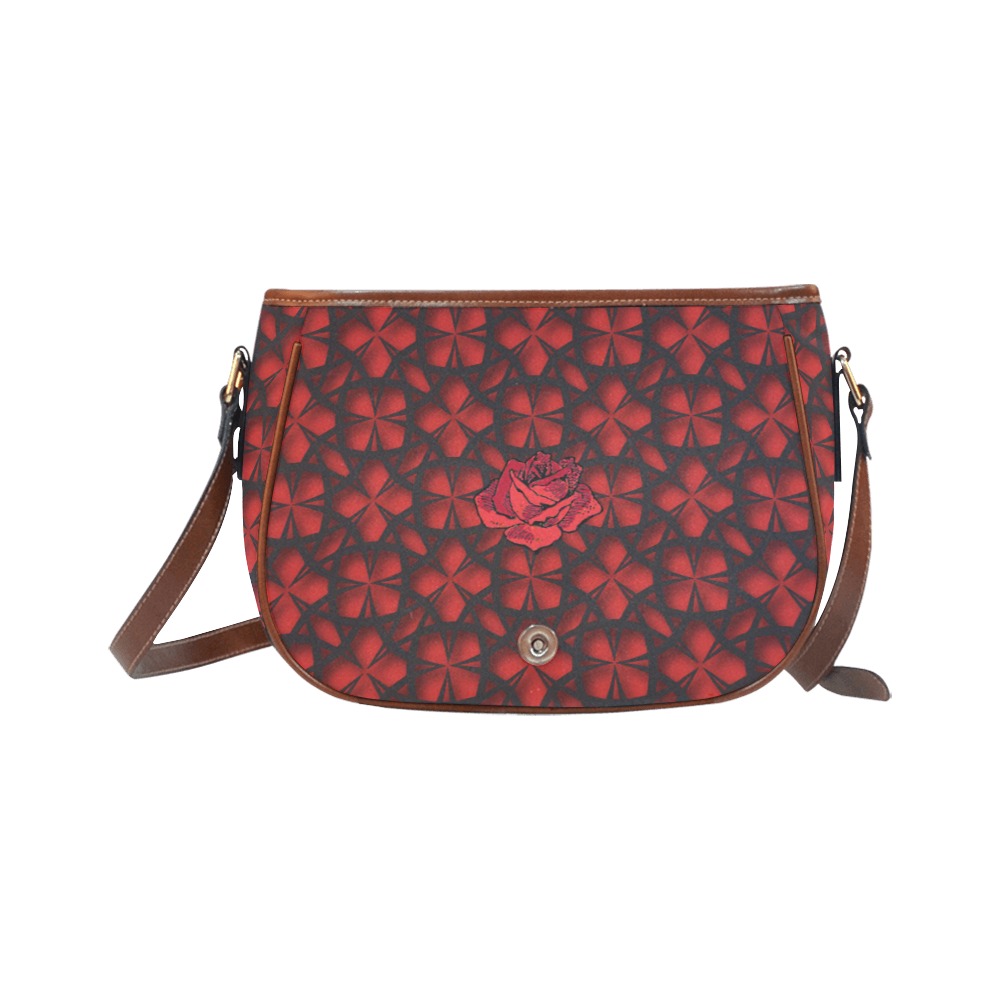 Spanish Rose Saddle Bag/Small (Model 1649) Full Customization