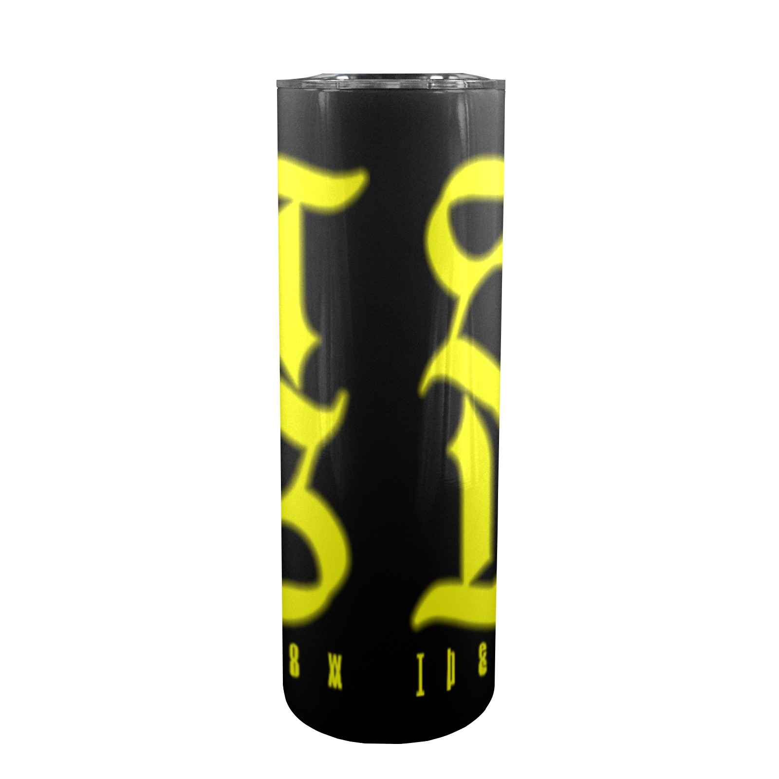 SHIT Show Yellow Tumbler 20oz Tall Skinny Tumbler with Lid and Straw