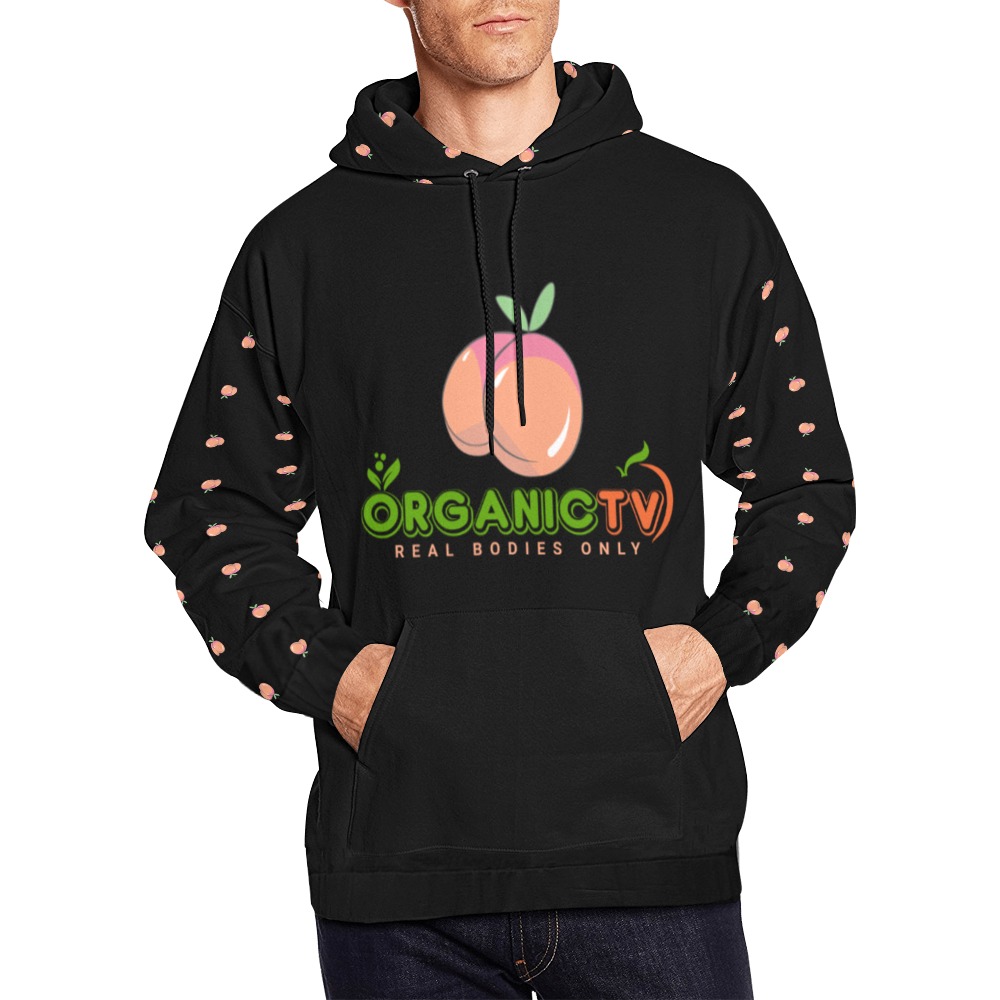 Mens Hoodie (Black) All Over Print Hoodie for Men (USA Size) (Model H13)