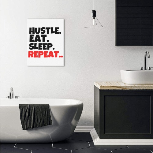 Eat Sleep Hustle Repeat Upgraded Canvas Print 11"x14"