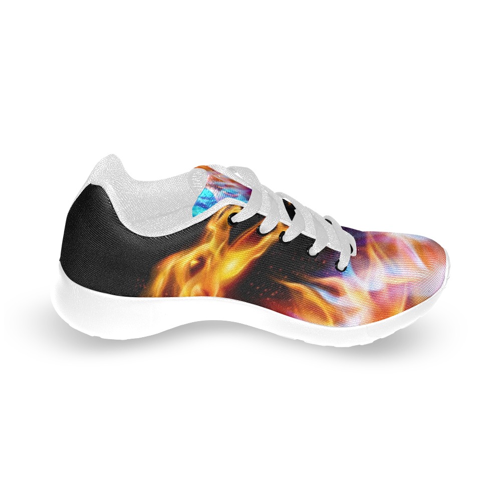 Blue and Red Fiery Dragons Collection Men’s Running Shoes (Model 020)