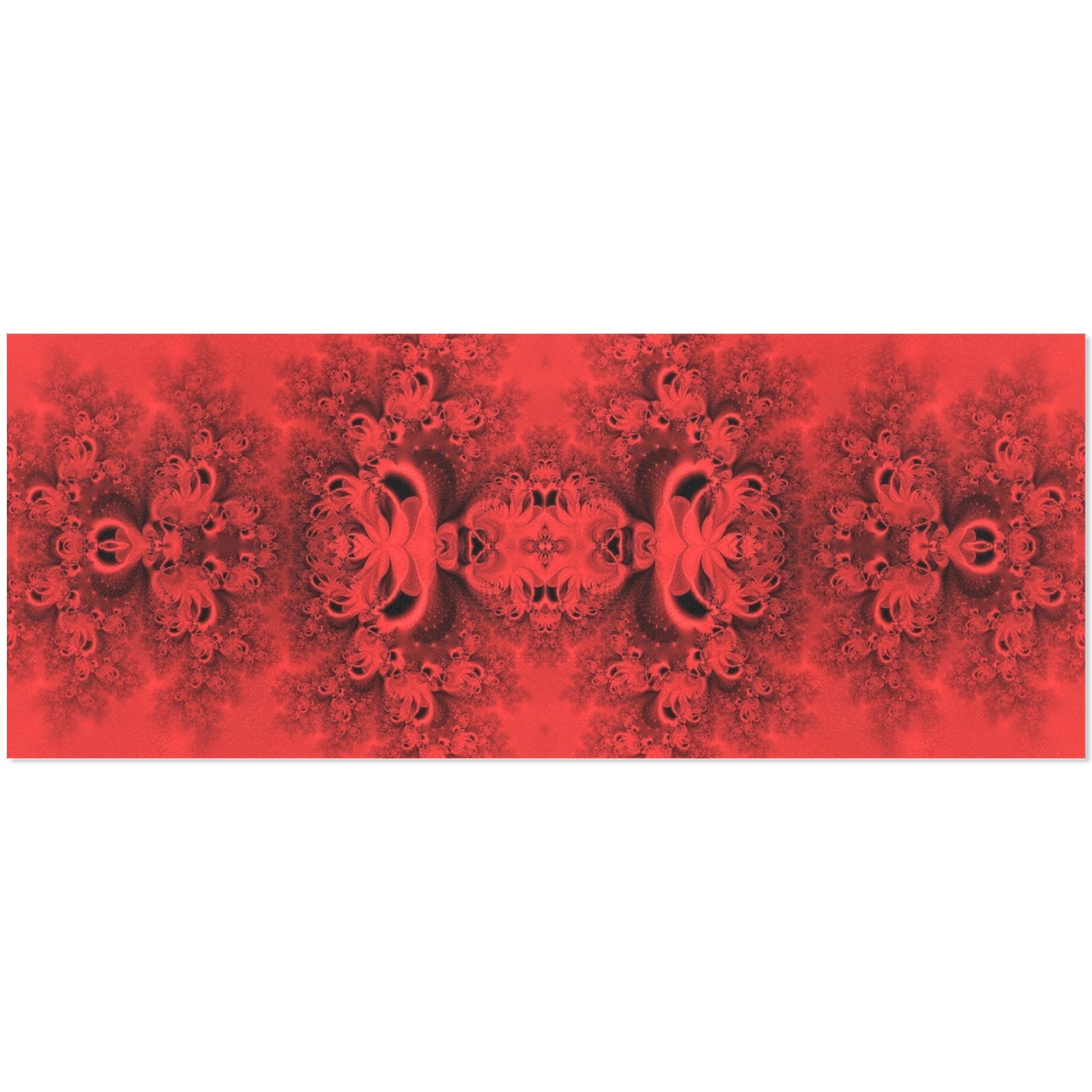 Autumn Reds in the Garden Frost Fractal Gift Wrapping Paper 58"x 23" (2 Rolls)