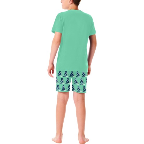 big boys green Big Boys' Short Pajama Set
