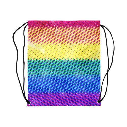 Rainbow Pride by Nico Bielow Large Drawstring Bag Model 1604 (Twin Sides)  16.5"(W) * 19.3"(H)