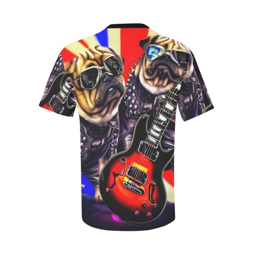 HEAVY ROCK PUG 3 Men's All Over Print T-Shirt with Chest Pocket (Model T56)