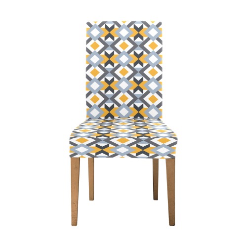 Retro Angles Abstract Geometric Pattern Chair Cover (Pack of 6)