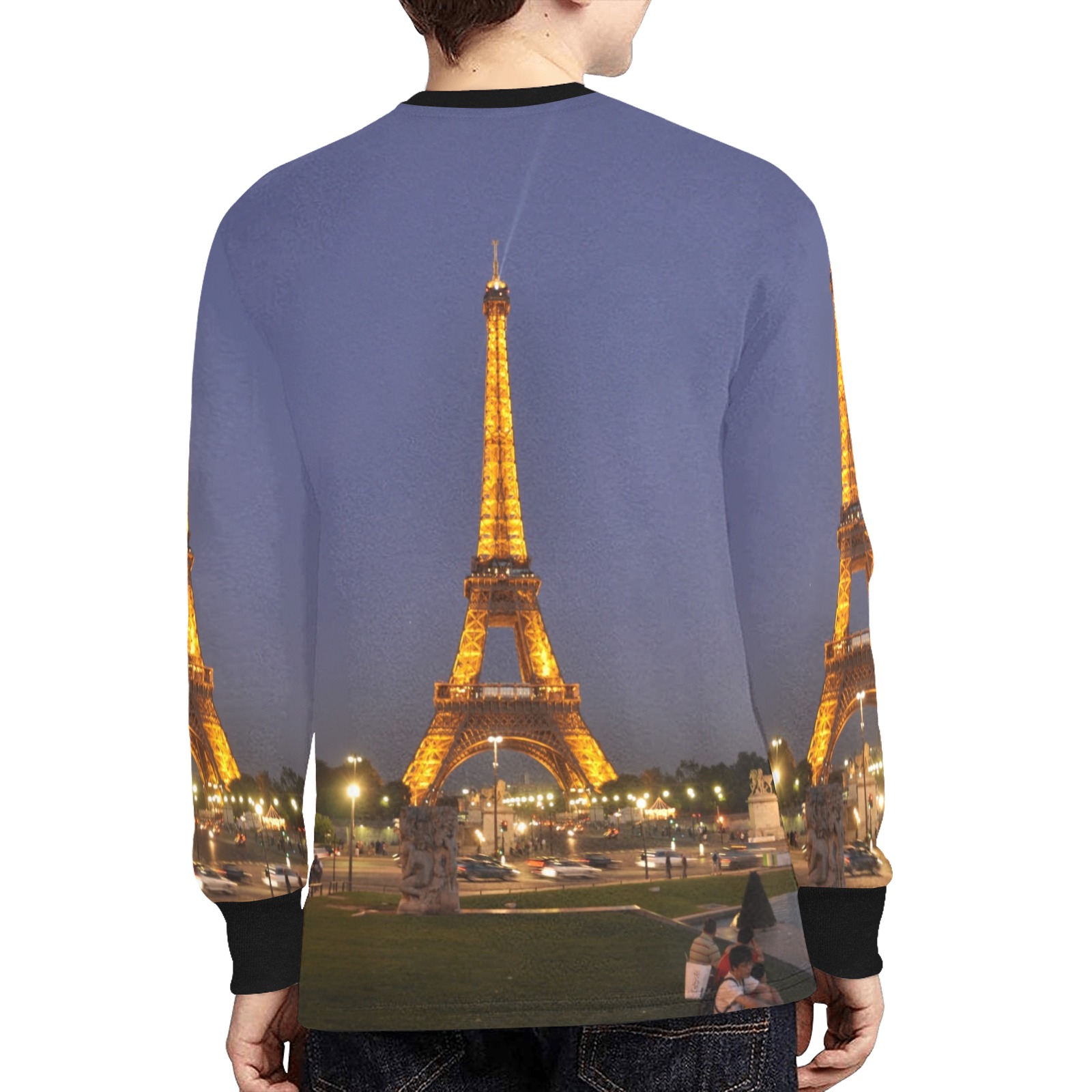 Tower France Kids' Rib Cuff Long Sleeve T-shirt (Model T64)
