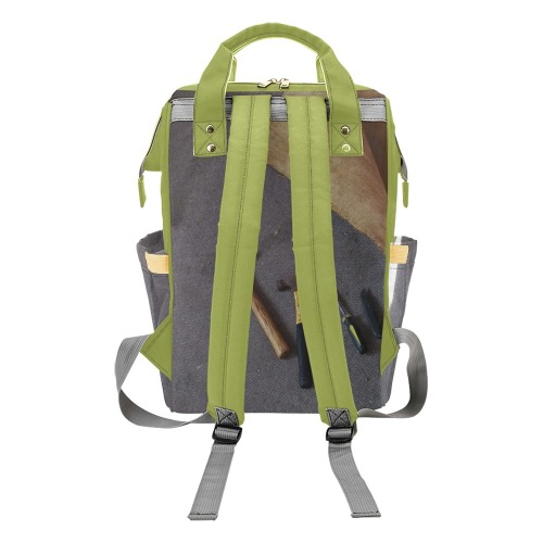 My DIY project in WV with dirty green straps Multi-Function Diaper Backpack/Diaper Bag (Model 1688)
