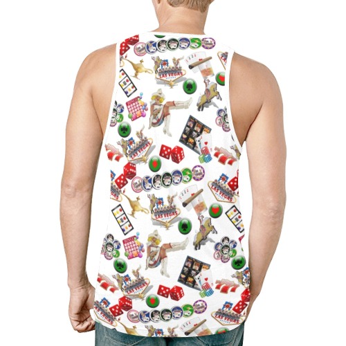 Las Vegas Icons Gamblers Delight / White New All Over Print Tank Top for Men (Model T46)