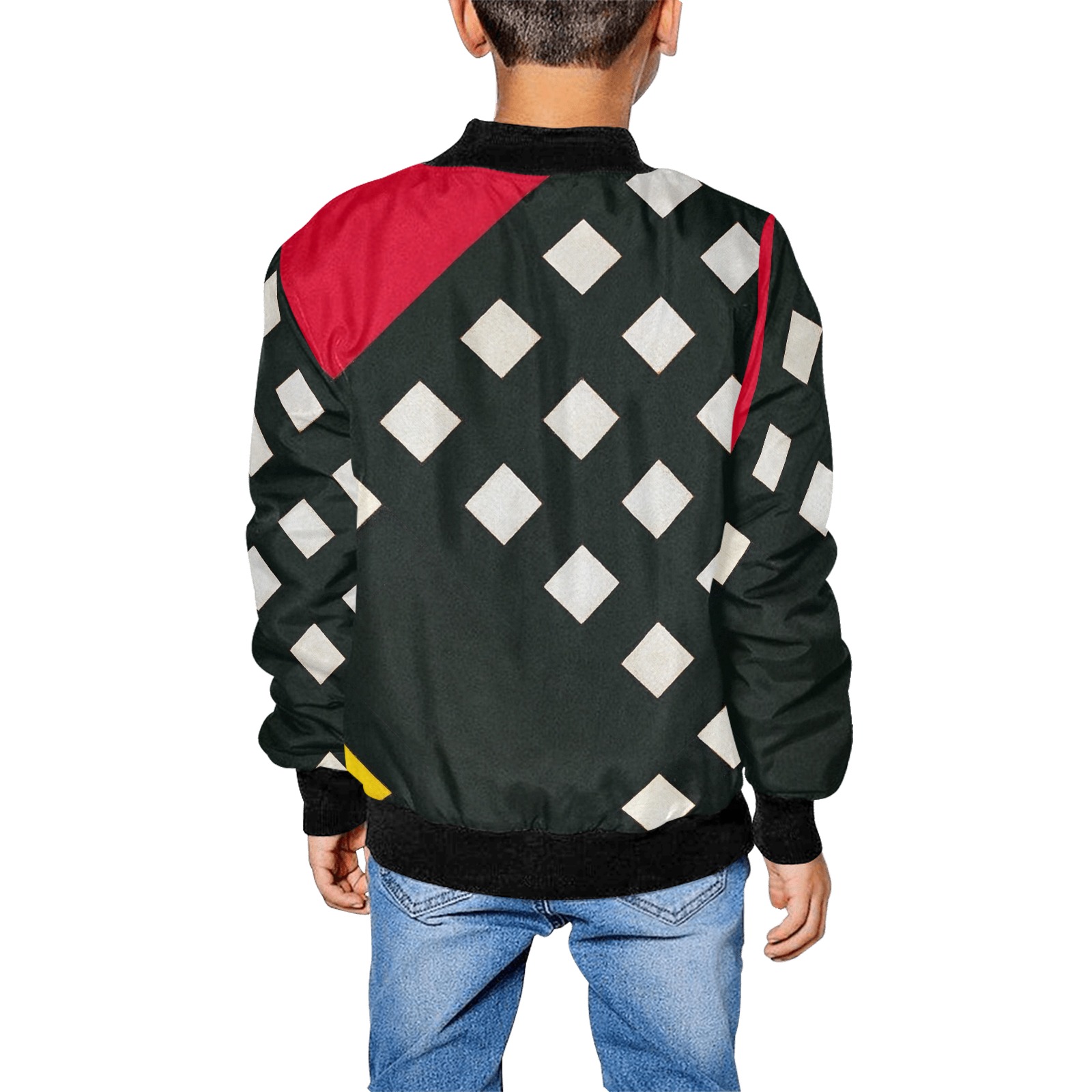 Counter-composition XV by Theo van Doesburg- Kids' All Over Print Bomber Jacket (Model H40)