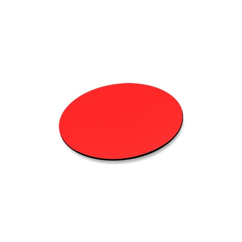 Merry Christmas Red Solid Color Round Coaster