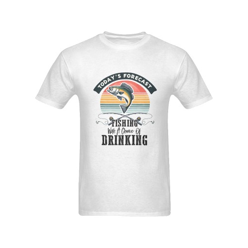 Today's Forecast Fishing With The Chance Of Drinking Men's T-Shirt in USA Size (Front Printing Only)