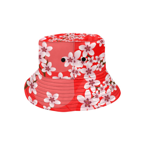 Cherry Blossom Heart Unisex Summer Bucket Hat