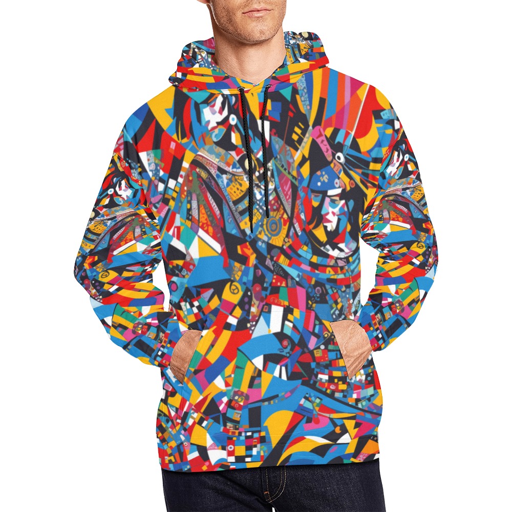 Cool pirates nautical modernist geometric art. All Over Print Hoodie for Men (USA Size) (Model H13)