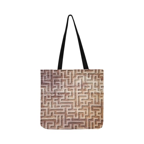 Wooden Maze Reusable Shopping Bag Model 1660 (Two sides)