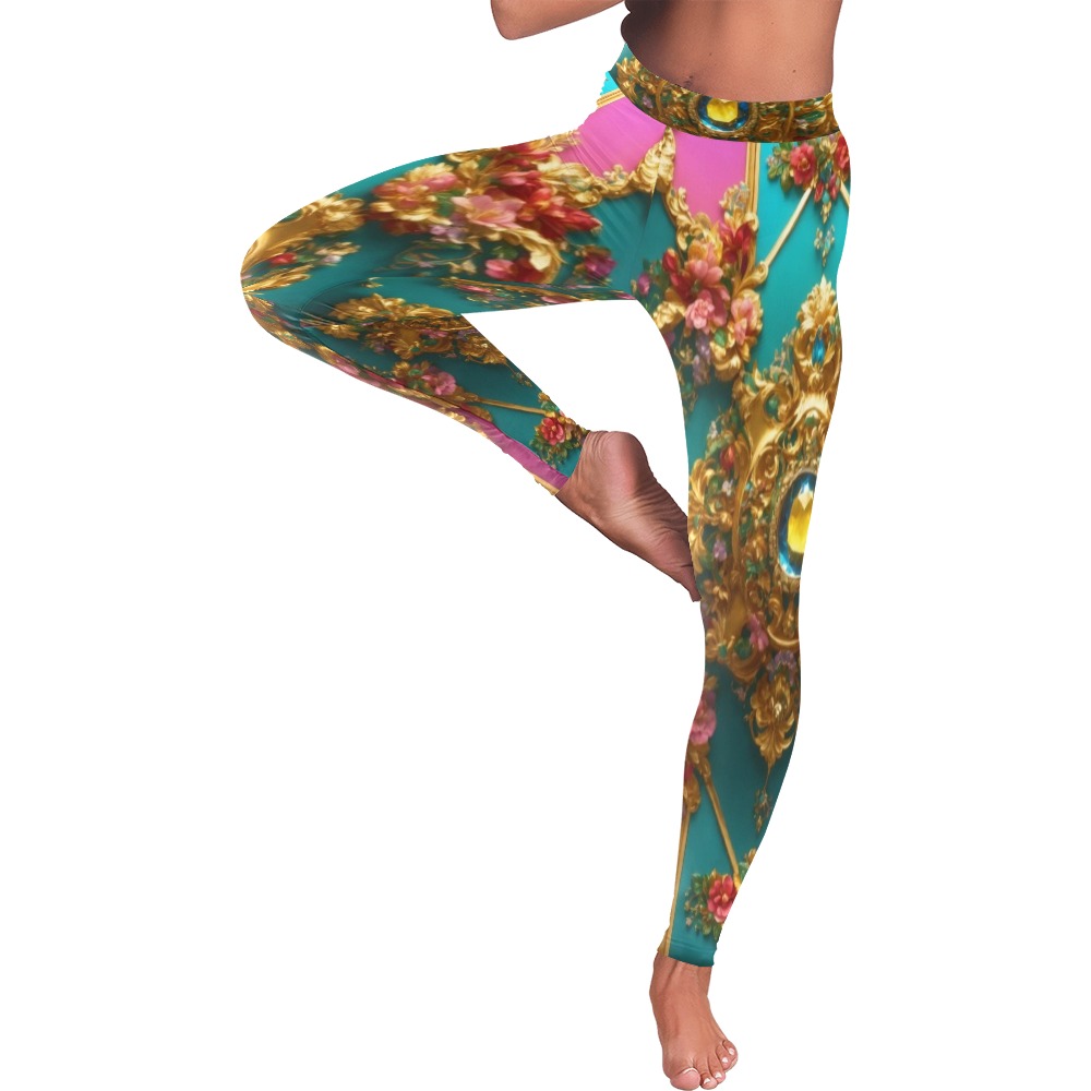 awesome elegant elaborate complex collectable Fly Women's Low Rise Leggings (Invisible Stitch) (Model L05)