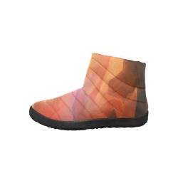 Waves desert paintbrush Men's Cotton-Padded Shoes (Model 19291)