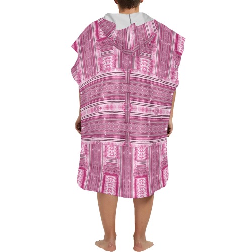 greec mosaic pink faience Beach Changing Robe (Large Size)