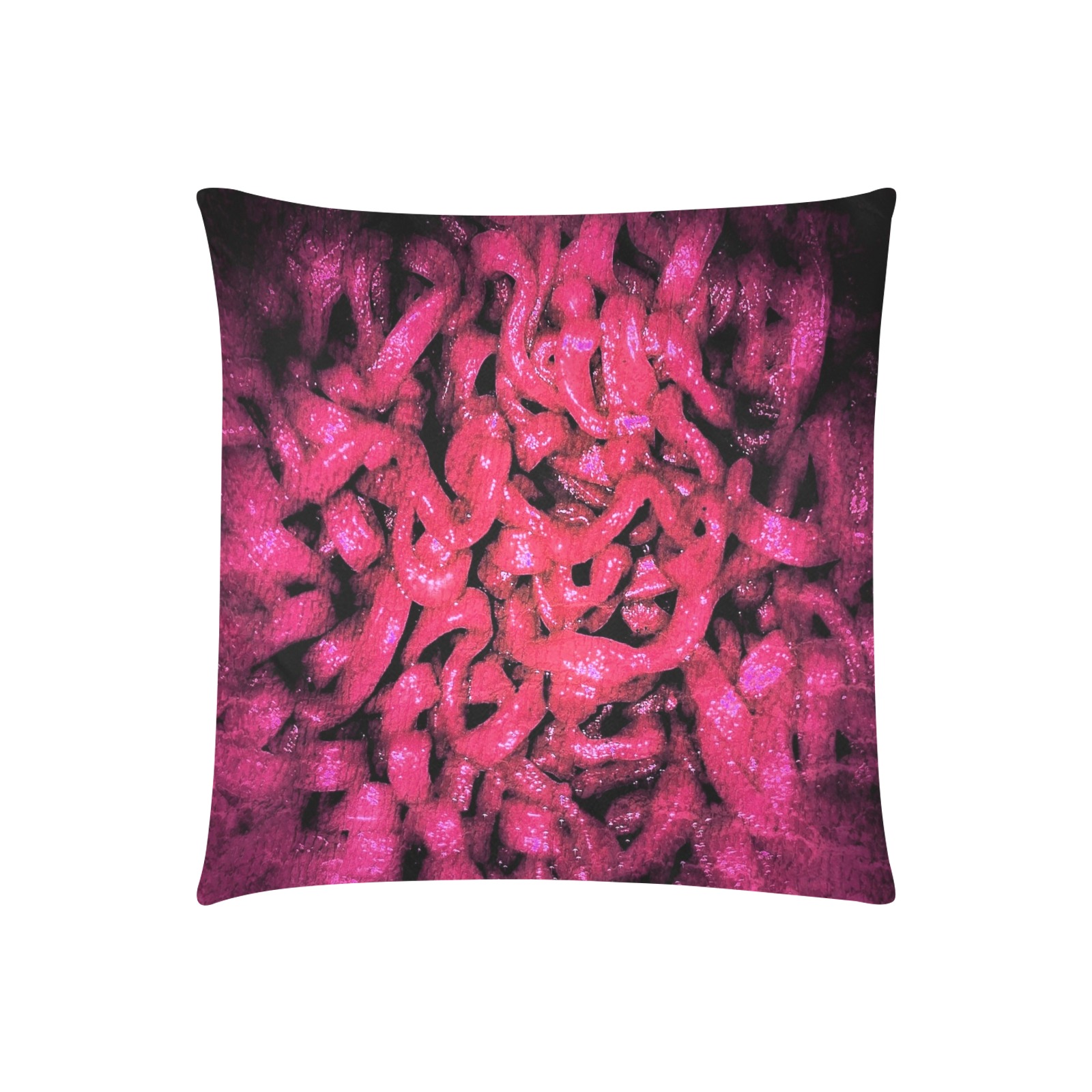 Scary Red Ramen Custom Zippered Pillow Cases 20"x20" (Two Sides)