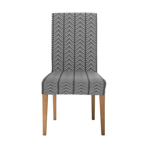 chevrons gris Removable Dining Chair Cover