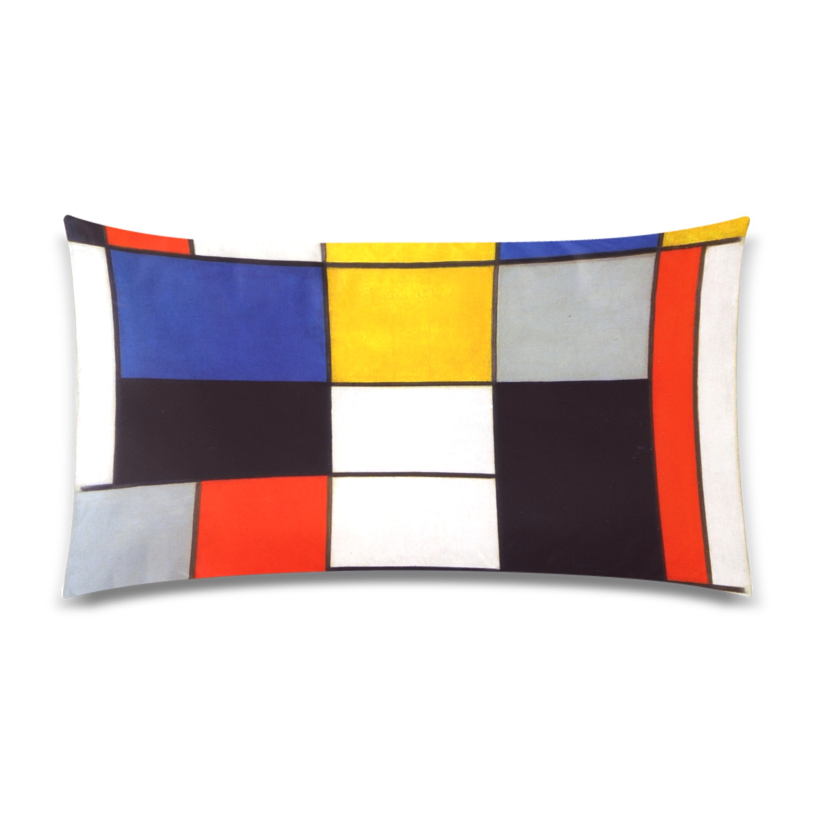 Composition A by Piet Mondrian Custom Rectangle Pillow Case 20"x36" (one side)