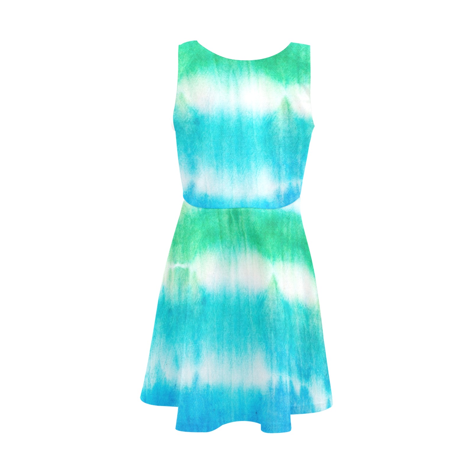 Tie Dye Aqua Girls' Sleeveless Sundress (Model D56)