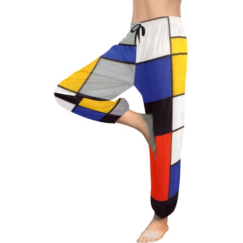 Composition A by Piet Mondrian Women's All Over Print Harem Pants (Model L18)