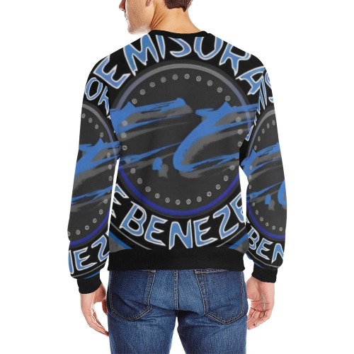 Emisora Ebenezer Sweater Men's Rib Cuff Crew Neck Sweatshirt (Model H34)