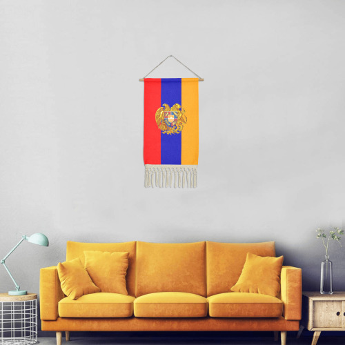 Armenian Flag Linen Hanging Poster